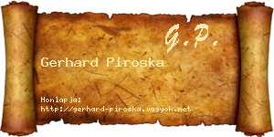 Gerhard Piroska névjegykártya