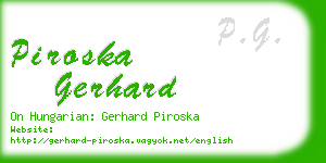 piroska gerhard business card